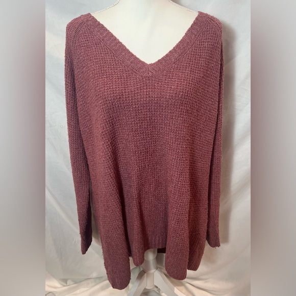 Maurice’s long sleeve waffle v-neck sweater size 2X - Picture 2 of 9